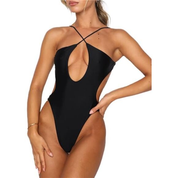 Other - Women's Sexy Criss Cross Halter Cut Out Backless Monokini One Piece Swimsuit